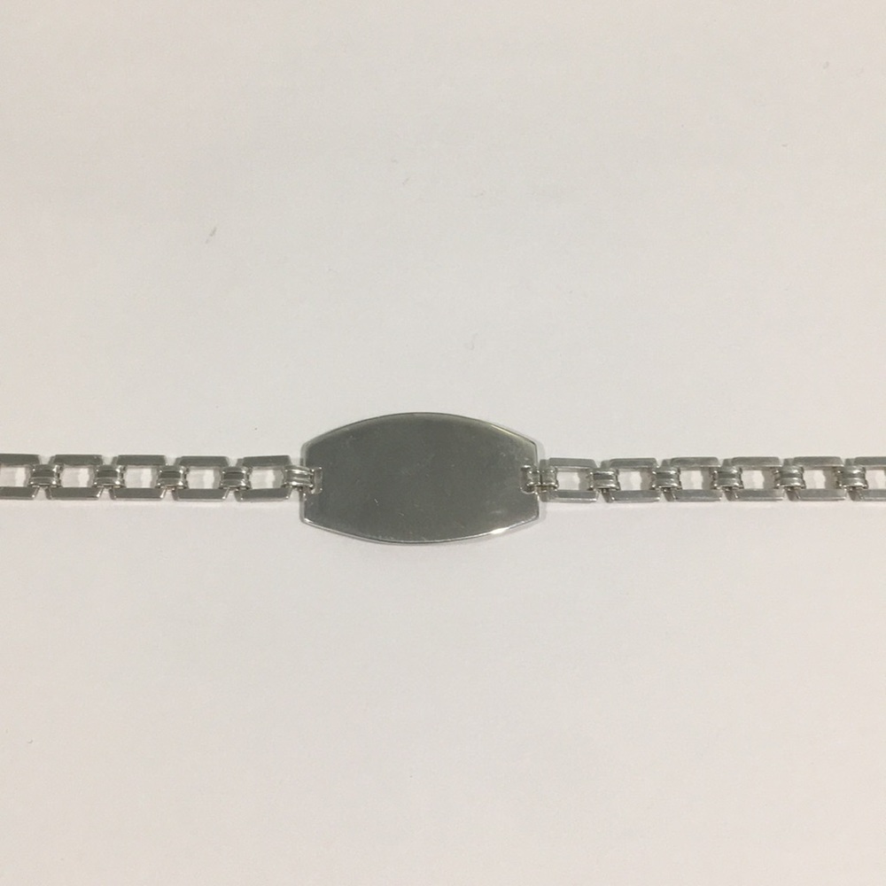 Sterling Silver 925 Nameplate Bracelet